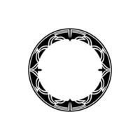 Geometric Circle Frame - Art Deco Black and White. vector