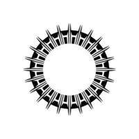 Minimalist Sunburst Mandala in Black and White, Elegant and Geometric. vector