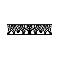 Elegant Black and White Tree Border Art. vector