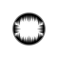 Abstract Geometric Circle with Jagged Edges - Minimalist. vector
