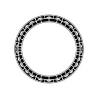 Minimalist Geometric Circle Pattern in Black White. vector