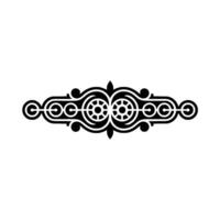 Black Ornamental Divider , Elegant Element. vector