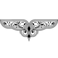Minimalist Ornamental with Leaves, Lines, Geometric Patterns. vector