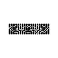 Minimalist Fence with Branch Illustration. vector