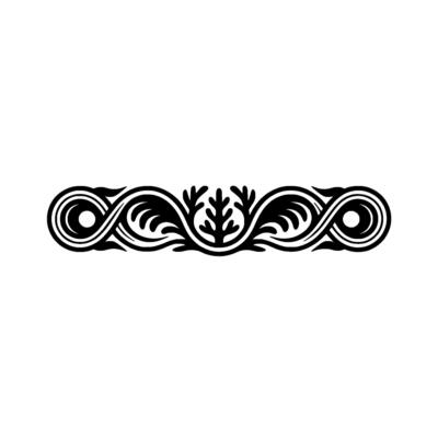 Black and White Ornamental Border , Geometric, Elegant.