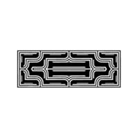 Art Deco Inspired Geometric Ornament on White Background. vector