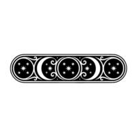 Celestial Ornament Star and Moon Border, Minimalist. vector