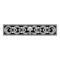 Decorative Black and White Ornament , Geometric Border Element. vector