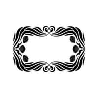 Art Nouveau Black Frame on White Background. vector