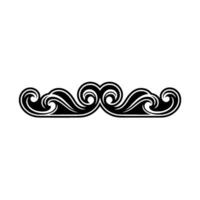 Abstract Border , Decorative Element, Swirls Waves, Minimalist Style. vector