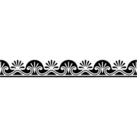 Ornate Black and White Decorative Border - Element. vector