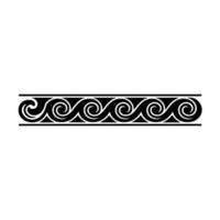 Decorative Black Scrollwork Border on White. vector