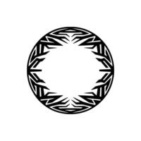 Minimalist Geometric Circle with Black and White Elements. vector