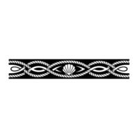 Nautical Rope Shell Border Illustration. vector