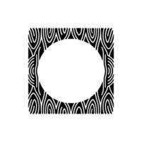 Geometric Woodgrain Frame Oval Blank Space, Minimalist. vector
