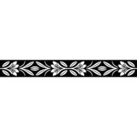 Elegant Floral Border in Black and White Decorative Element. vector