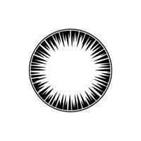 Abstract Black and White Ring with Spiked Edge, Element. vector