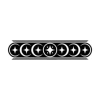 Geometric Celestial Ornament Stars Moons on White. vector