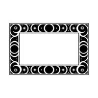 Celestial Frame Moon, Stars, and Circle Border. vector