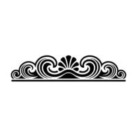 Elegant Black Decorative Scroll Border, Minimalist. vector