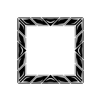 geométrico cuadrado marco - decorativo frontera elemento - ilustración. vector