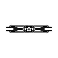 Japanese Style Sakura Border, Illustration, Elegant Element. vector
