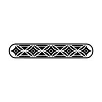 Geometric Border , Black and White Ornament, Decorative Element. vector
