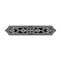 Geometric Ornamental Black and White Border. vector