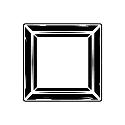 Geometric Black Frame with Brushed Texture on Light Background.