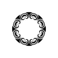 Elegant Black and White Swirl Frame. vector
