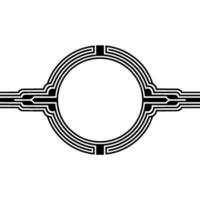 Minimalist Geometric Ornament Art Deco Style Element. vector