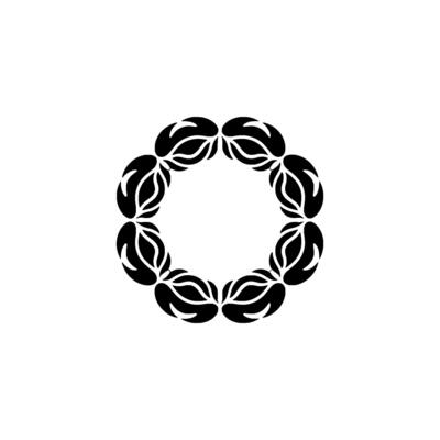Floral Frame Mirror Abstract , Minimalist, Black and White.
