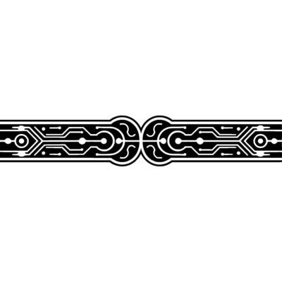 Abstract Circuit Board Element on White, Tech Background.
