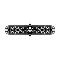 Elegant Black Celtic Ornament on White Background. vector