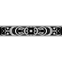 Elegant Black and White Ornamental Border, Pattern. vector