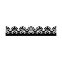 Art Deco Inspired Border in Black on White. vector