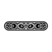 Decorative Black and White Ornamental Border , Elegant and Abstract. vector