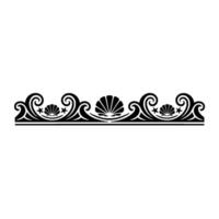 Elegant Seashell Border Illustration, Nautical Element. vector