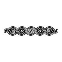 Intricate Black and White Swirl Border , Minimalist Elegance. vector