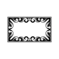 Elegant Art Deco Frame, Black and White Decorative Element. vector