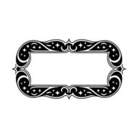 Elegant Black Ornamental Frame on White Background - . vector