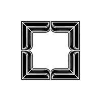 Modern Geometric Frame with Layered Effect on Neutral Background. vector