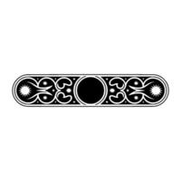 Ornate Black and White Decorative Border Element. vector