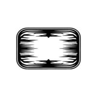 Black and White Ornamental Frame - Abstract. vector