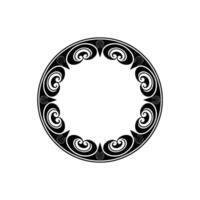 Elegant Art Deco Circular Frame Illustration, Minimalist. vector