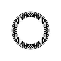 Decorative Circular Frame, Black White , Isolated on White. vector