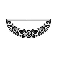 Elegant Rose Garland Element. vector