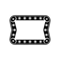 Celestial Frame Sun and Moon Border, Retro. vector