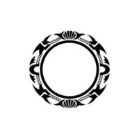 Decorative Nautical Circle Frame - Minimalist. vector