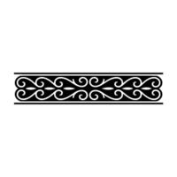 Decorative Scrollwork Border in Black, Elegant. vector